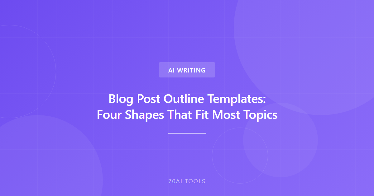 Blog Post Outline Templates: Four Shapes That Fit Most Topics